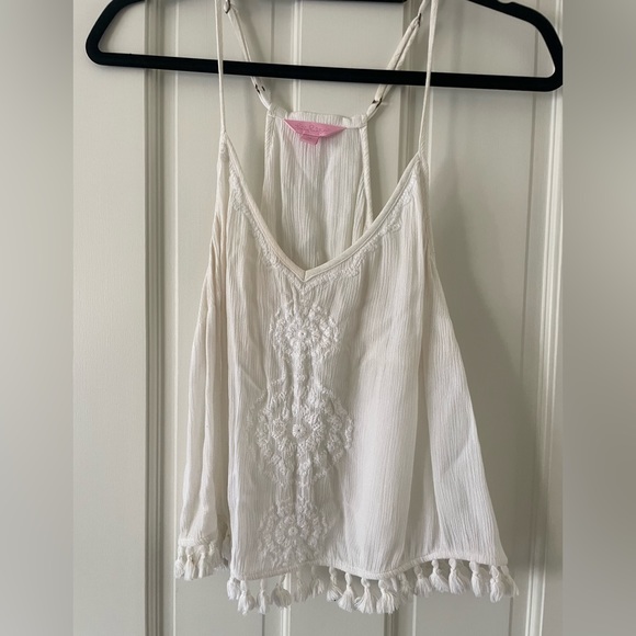 Lilly Pulitzer White Linen Tank Top - Picture 4 of 6
